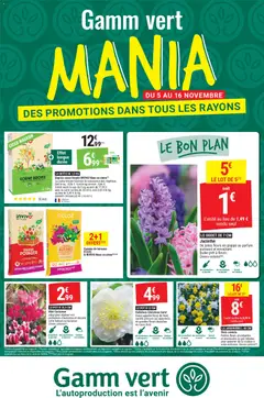 Prévisualisation de Gamm vert mania des promotions dans tous les rayons du magasin Gamm vert formulaire valide 05/11/2025