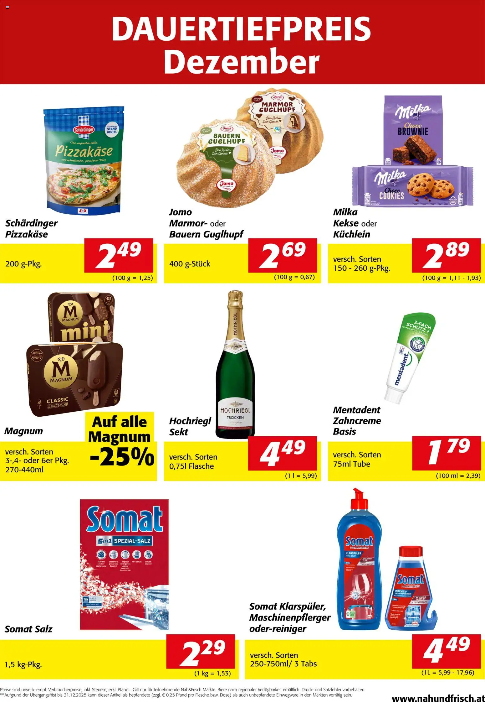 Vorschau der Angebote: Nah und Frisch Dauertiefpreis Dezember gültig ab 01.12.2025