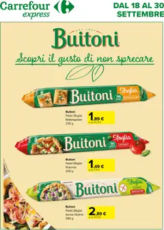 Anteprima dell'opuscolo Volantino Express - Speciale Buitoni dal negozio Carrefour valido da 18/09/2025