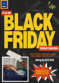 Vorschau der Angebote: Hofer Black Friday gültig ab 28.11.2025