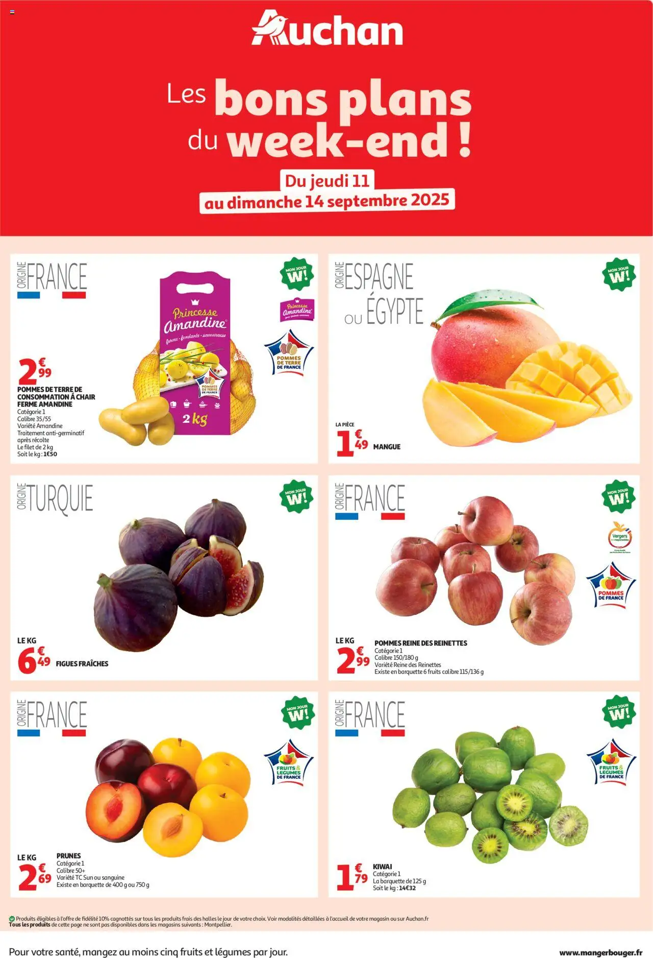 Auchan shop Les bons plans du week-end dans votre hyper ! geldig vanaf 11/09/2025 - Paginanummer 1 - La, Filet