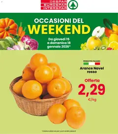 Anteprima dell'opuscolo Volantino Weekend dal negozio Interspar valido da 15/01/2026