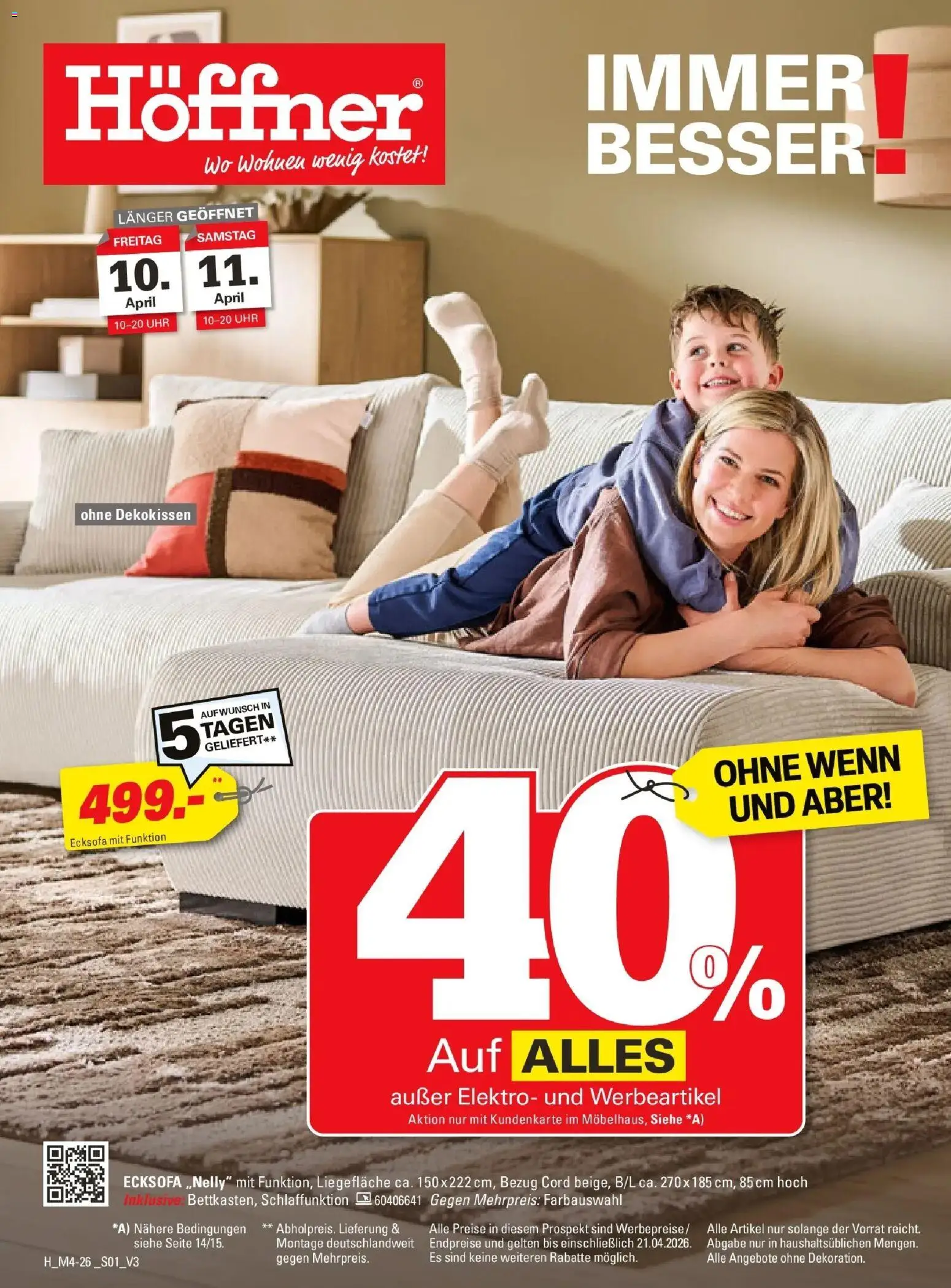 Vorschau von dem Prospekt des Geschäftes Höffner, gültig ab dem 01.04.2026