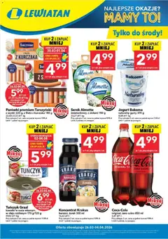 Pogląd gazetki "Lewiatan gazetka - W wielopakach taniej" ze sklepu Lewiatan ważnej od 26.03.2026