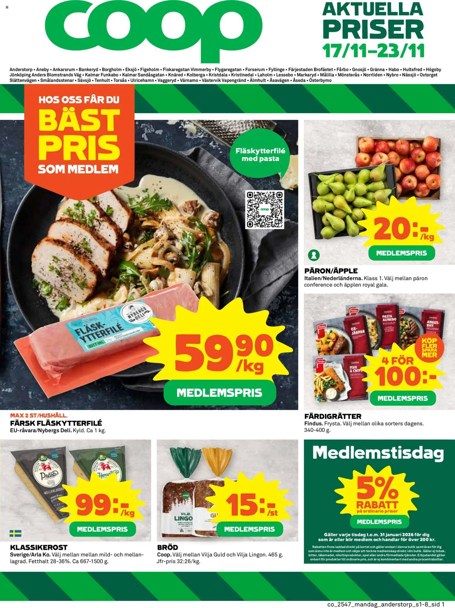 Förhandsgranska reklamblad Knäred från butik Coop gäller från 17/11/2025