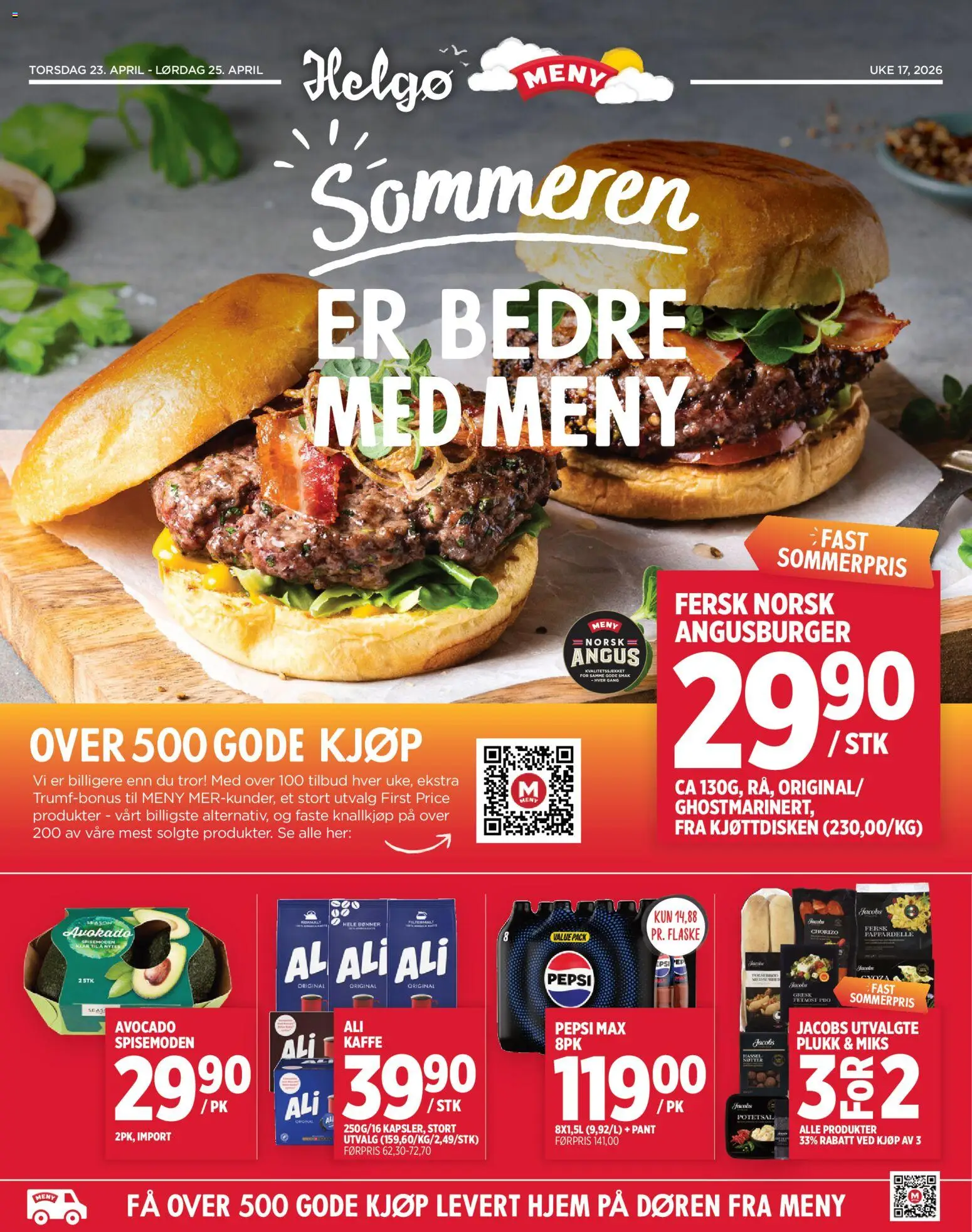 Forhåndsvis Meny Helgø Sommeren fra butikk Meny gyldig fra 23/04/2026