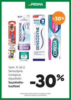 Kaupan Prisma Prisma tarjoukset Suunhoitotuotteet esikatselu, voimassa 11/03/2026