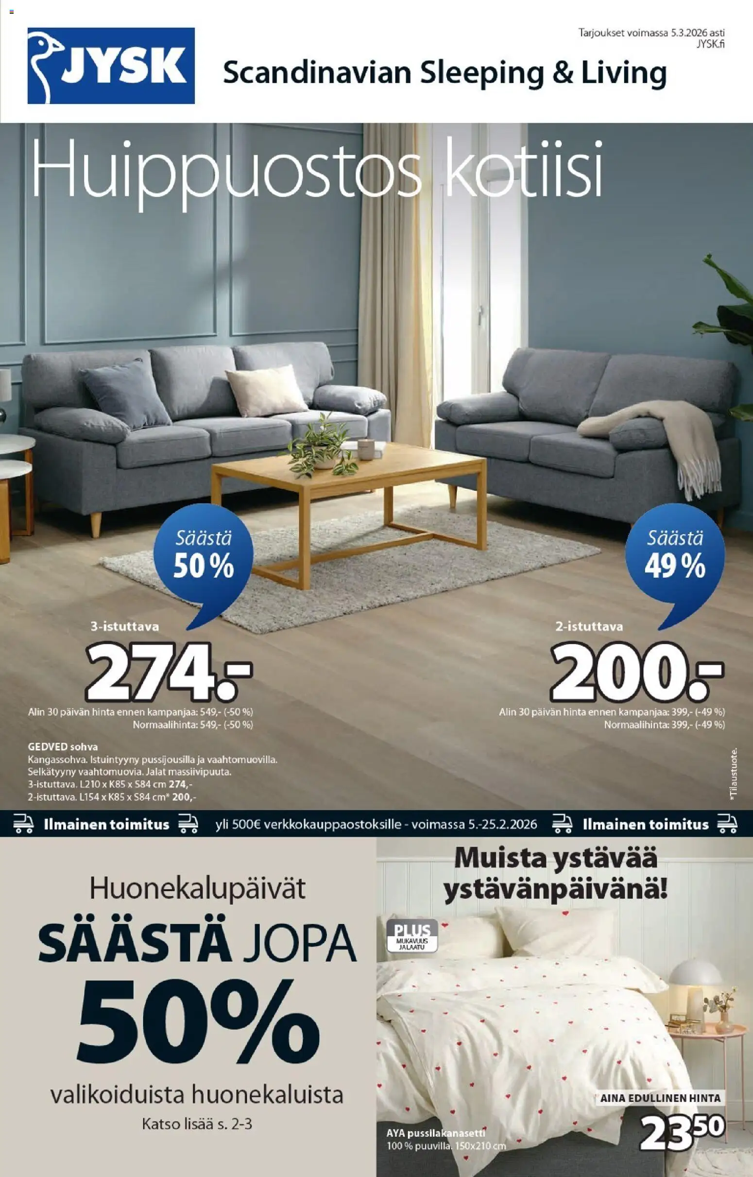 Kaupan JYSK Tarjoukset esikatselu, voimassa 05/02/2026