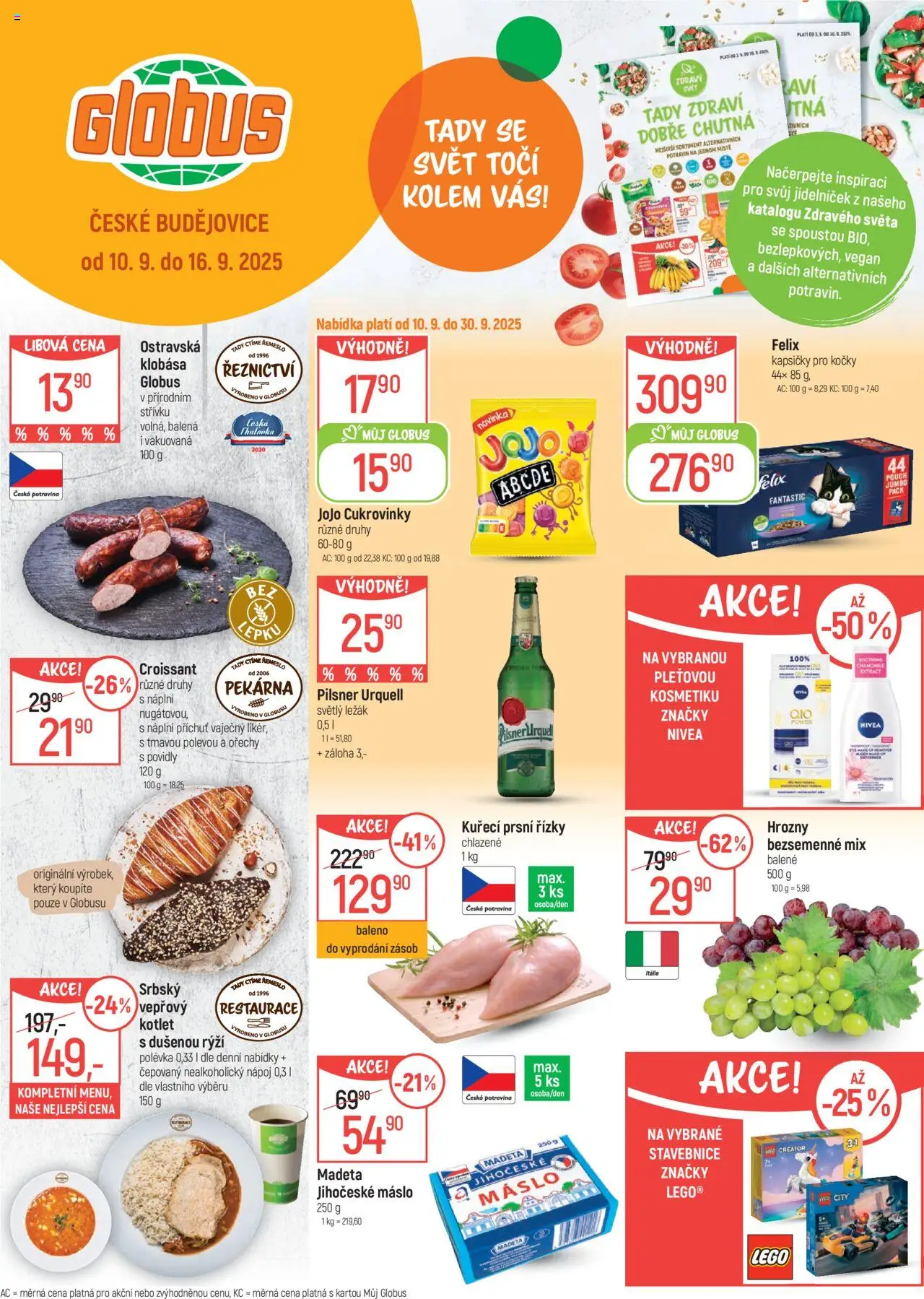  Globus leták od 10.09.2025 >> Akční nabídka "České Budějovice"