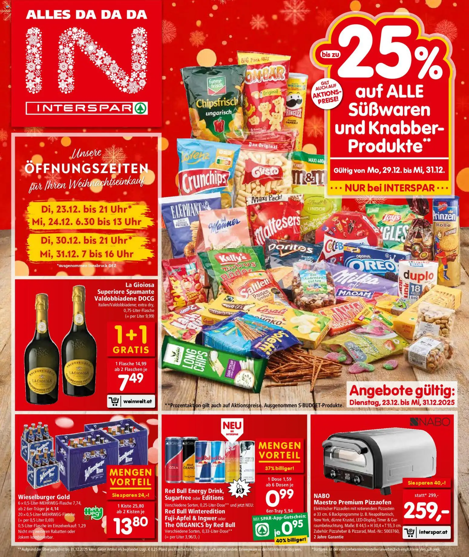 Vorschau der Angebote: Interspar Wien gültig ab 22.12.2025 - Uhr, Bier, Chips, Süßwaren