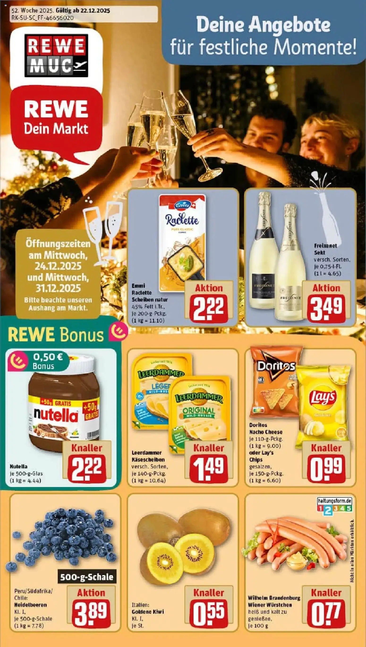 Vorschau von dem Prospekt des Geschäftes Rewe, gültig ab dem 22.12.2025