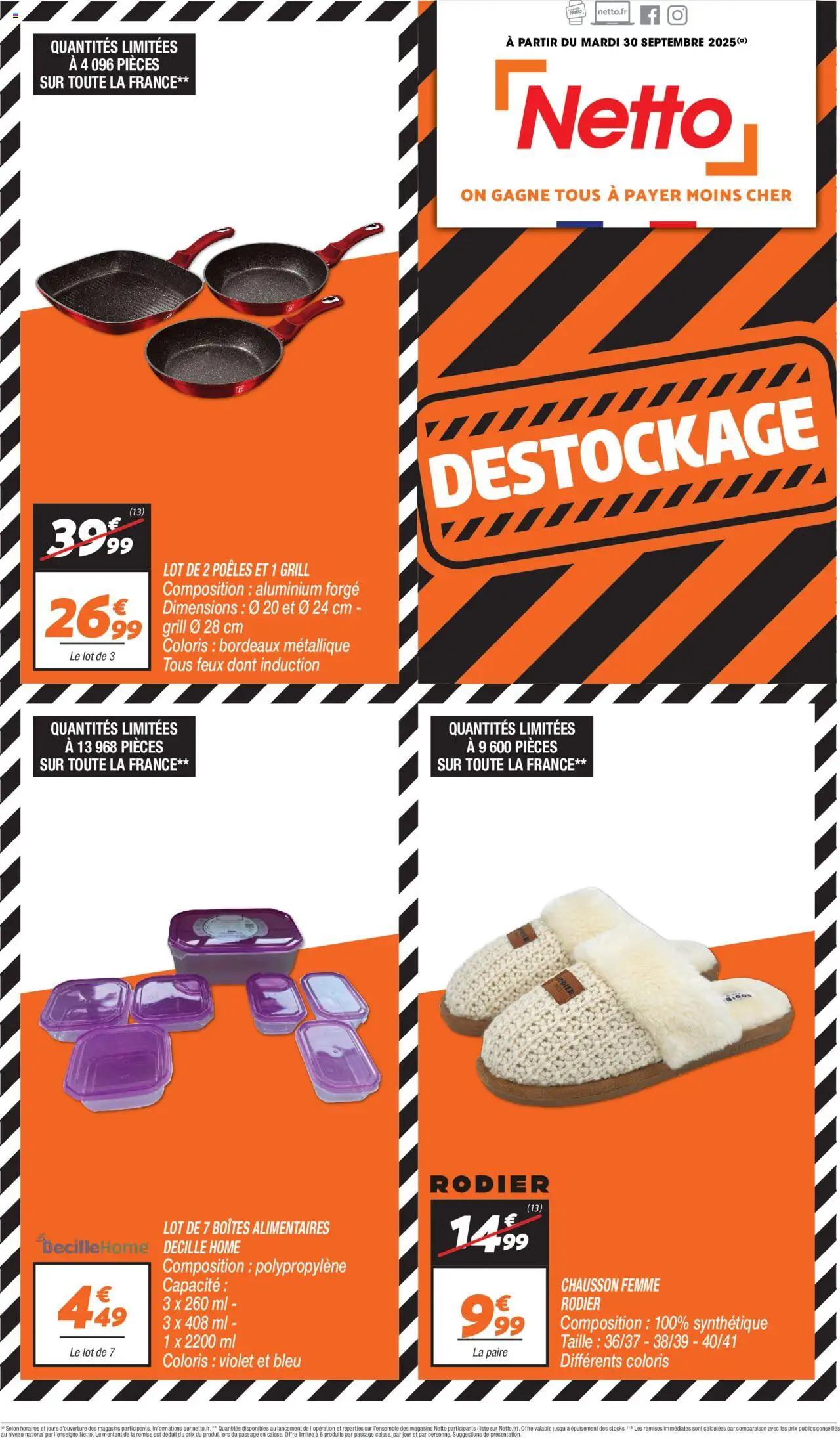 Catalogue destockage octobre de la boutique Netto valable du 30/10/2025 - Page numéro 1