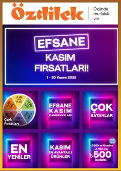 Özdilek Black Friday 01.11.2025 - Broşürünün önizlemesi