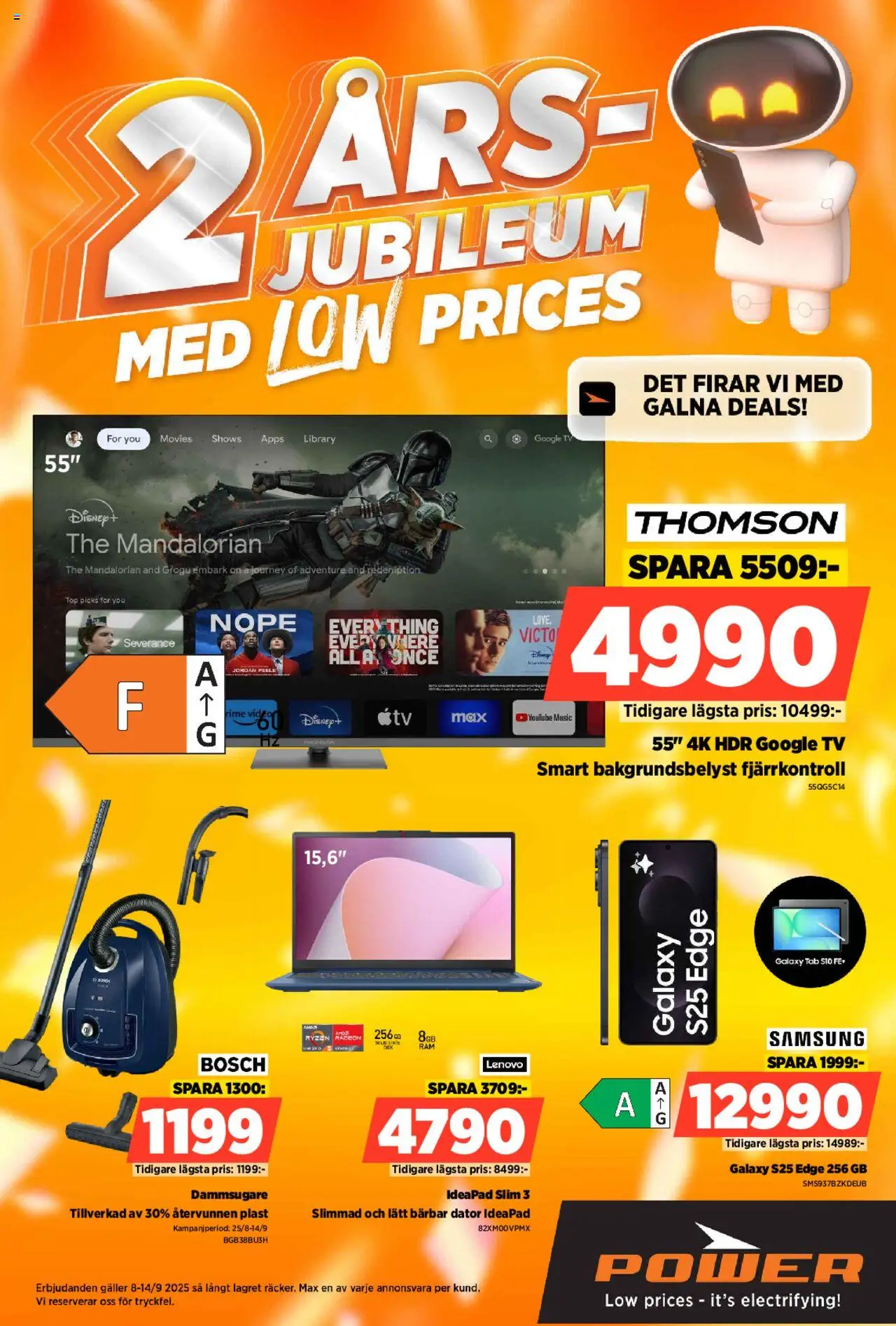 Aktuella reklamblad Power är giltig 08/09 2025 > Veckans Erbjudanden gäller från 08/09/2025 till 14/09/2025 sidnummer 1