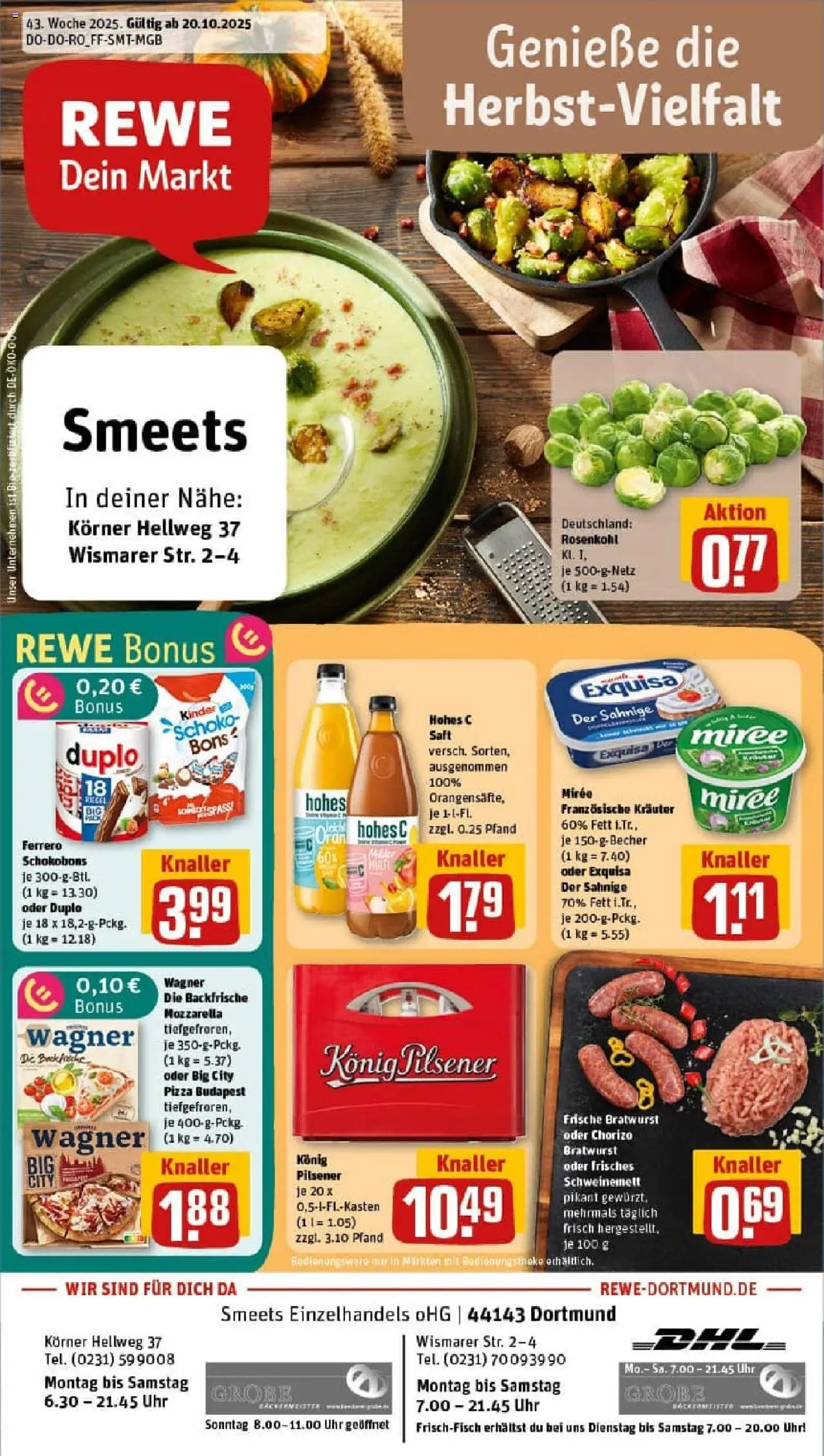 REWE Prospekt ab 19.10.2025 nächste Woche - Prospekt Dortmund	