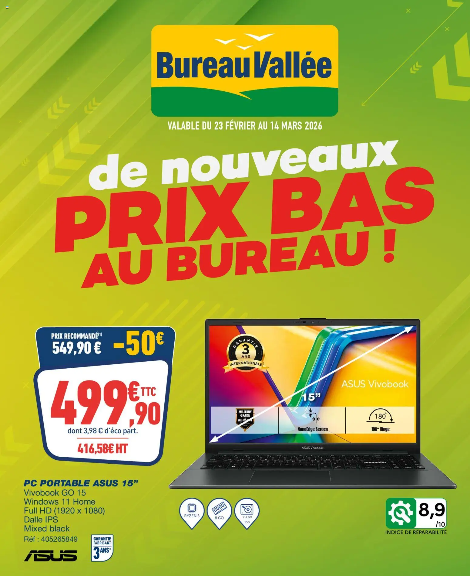 Prévisualisation de Catalogue du magasin Bureau Vallée formulaire valide 22/02/2026 - PC, Bureau, PC portable, Dalle, Portable