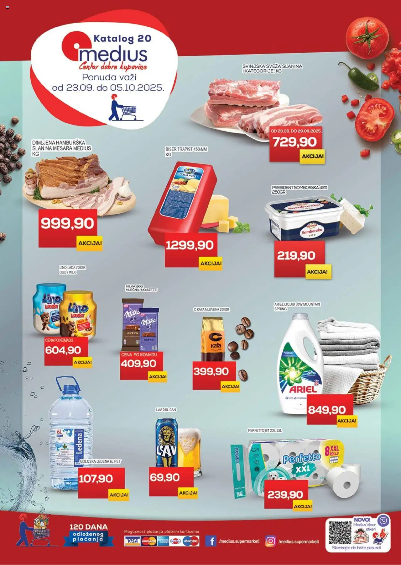 Medius katalog važi od 23.09.2025 - stranica 1 - Kafa, Milka, Ariel, Lino lada, Slanina