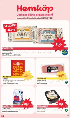 Förhandsgranska reklamblad Aktuella reklamblad Hemköp från butik Hemköp gäller från 27/10/2025