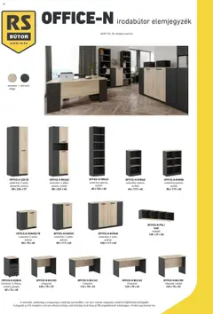 RS Bútor - Office-N elemjegyzék megtekintése, amely érvényes 2025.03.31.-től
