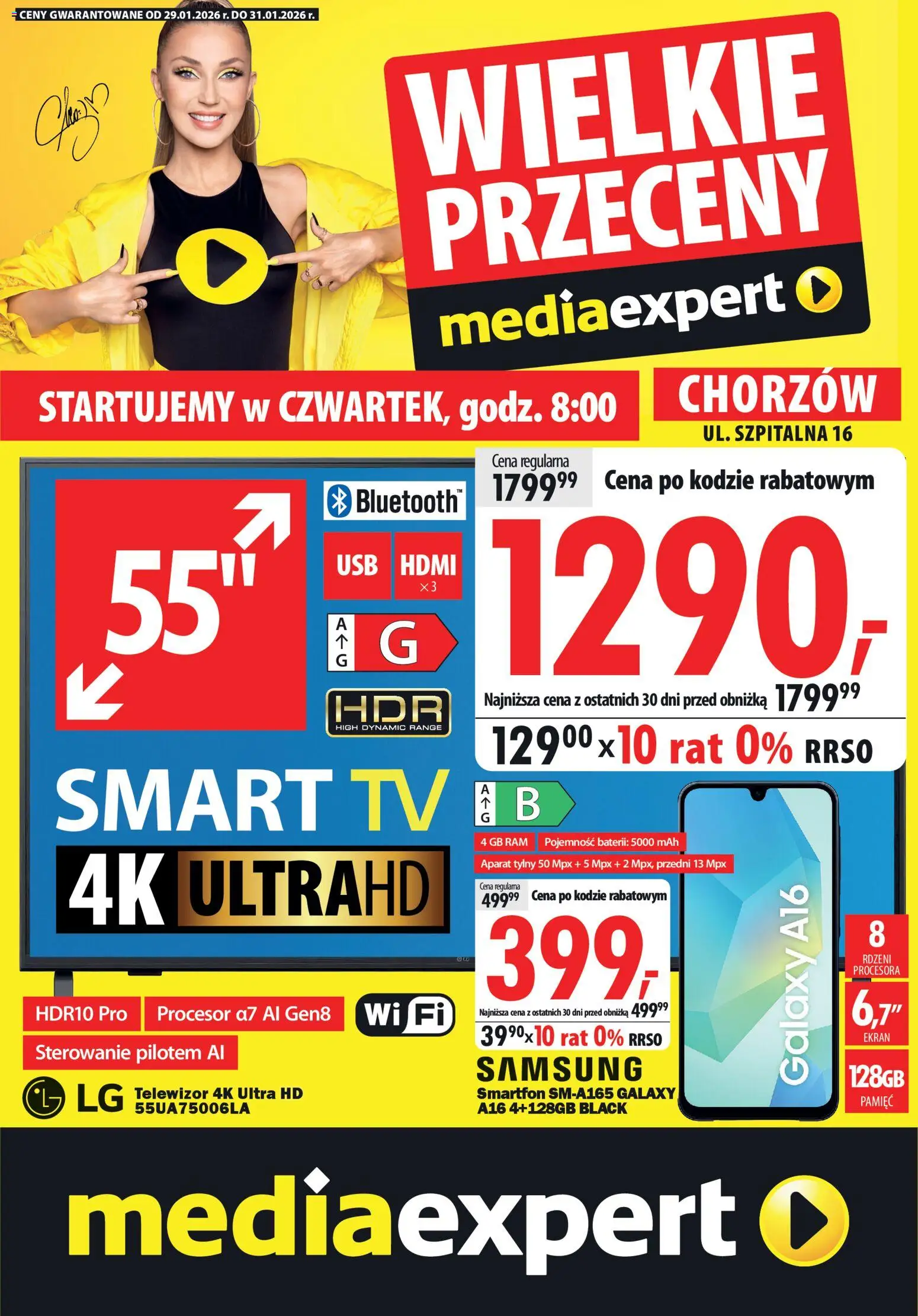 Pogląd gazetki "Wielkie przeceny - Chorzów" ze sklepu Mediaexpert ważnej od 29.01.2026