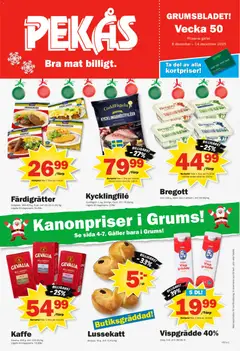 Förhandsgranska reklamblad Aktuella reklamblad Pekås - grums edition från butik Pekås gäller från 08/12/2025