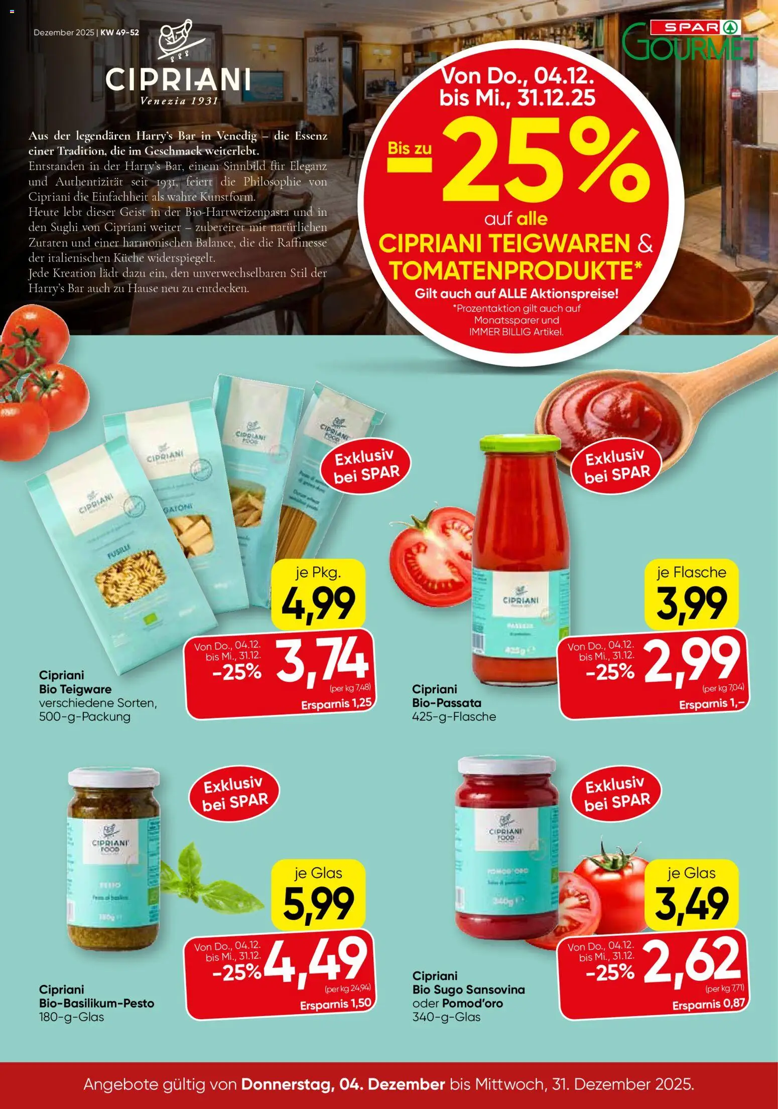 Vorschau der Angebote: SPAR Gourmet Exklusiv bei SPAR Wien gültig ab 04.12.2025