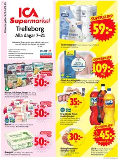 Förhandsgranska reklamblad Trelleborg från butik ICA Supermarket gäller från 08/09/2025