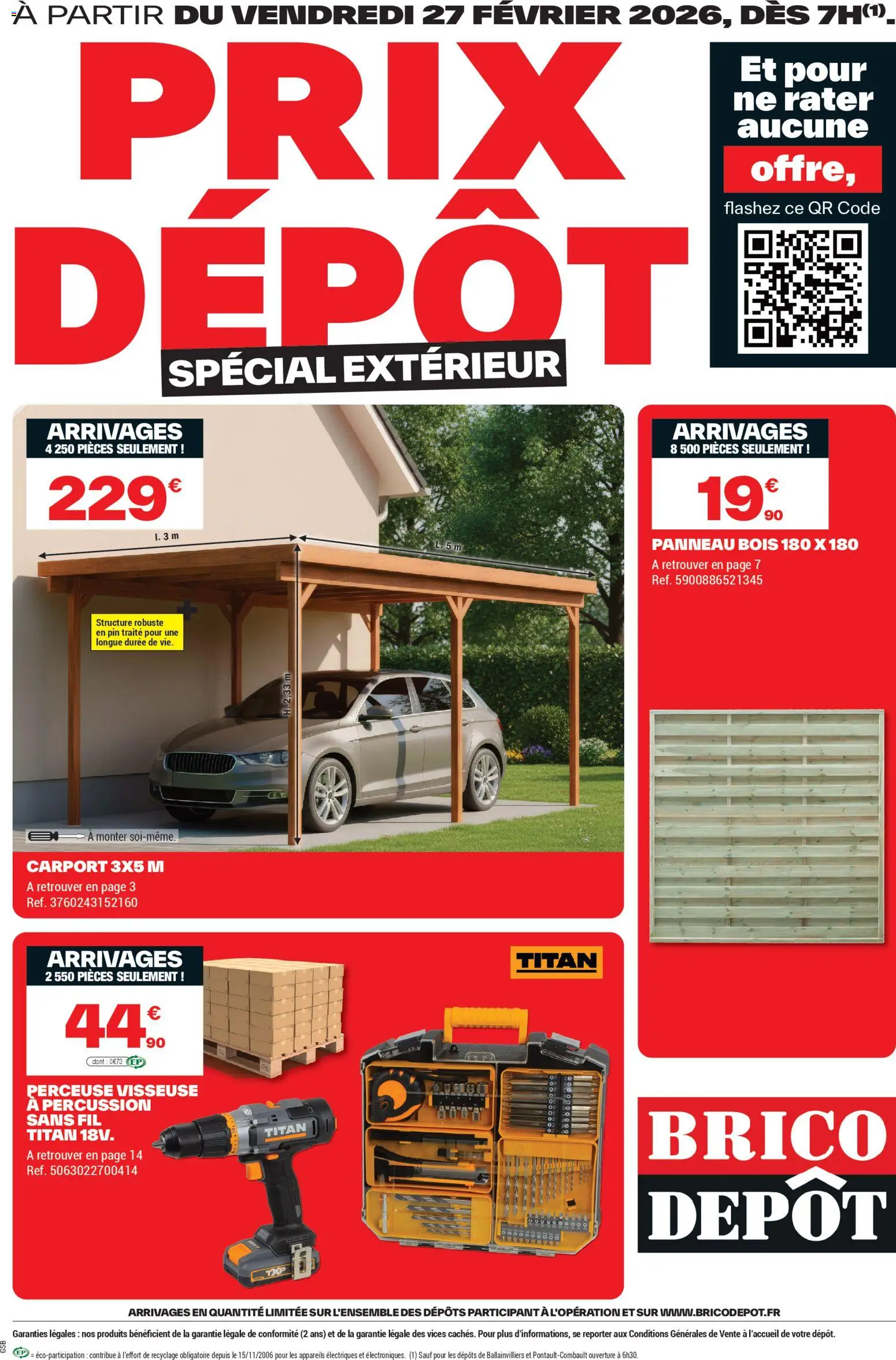 Prévisualisation de Catalogue du magasin Brico Dépôt formulaire valide 27/02/2026 - Perceuse, Perceuse Visseuse