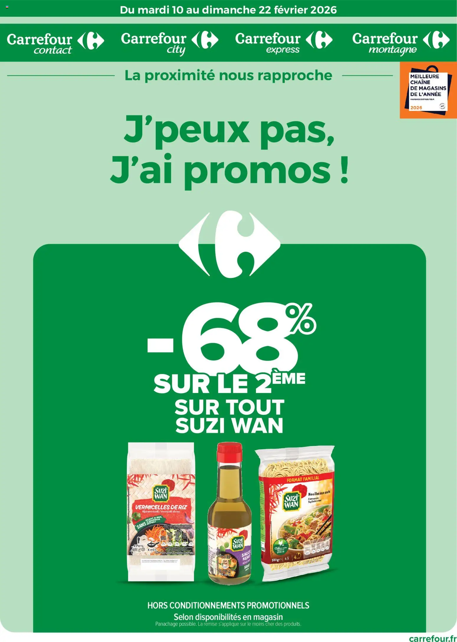 Prévisualisation de J'peux pas, j'ai promos du magasin Carrefour contact formulaire valide 10/02/2026