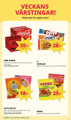 Förhandsgranska reklamblad Aktuella reklamblad Tempo från butik Tempo gäller från 27/10/2025 | Sida : 6