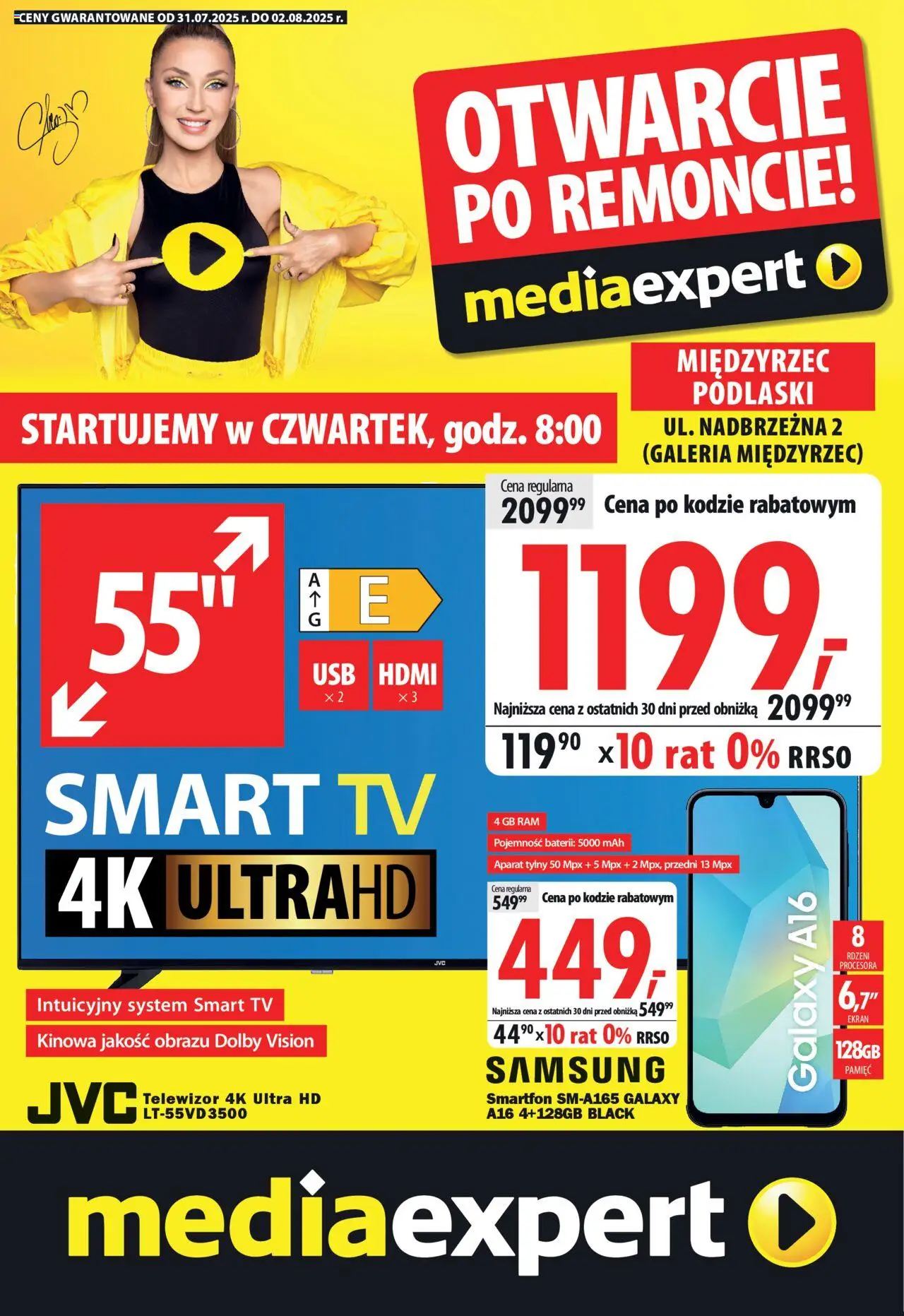 Mediaexpert Otwarcie po remoncie - Międzyrzec Podlaski, ul. Nadbrzeżna 2 od 31.07.2025 - Nowa Gazetka - Numer strony 1
