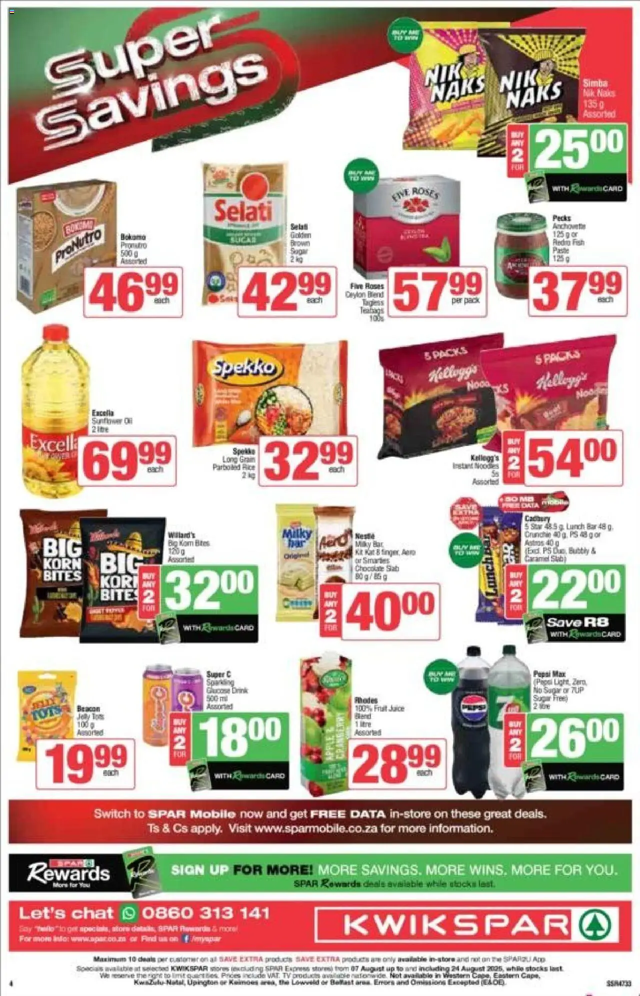 KWIKSPAR Gauteng - Weekly Specials from 07/08 - 24/08/2025 > Promotions