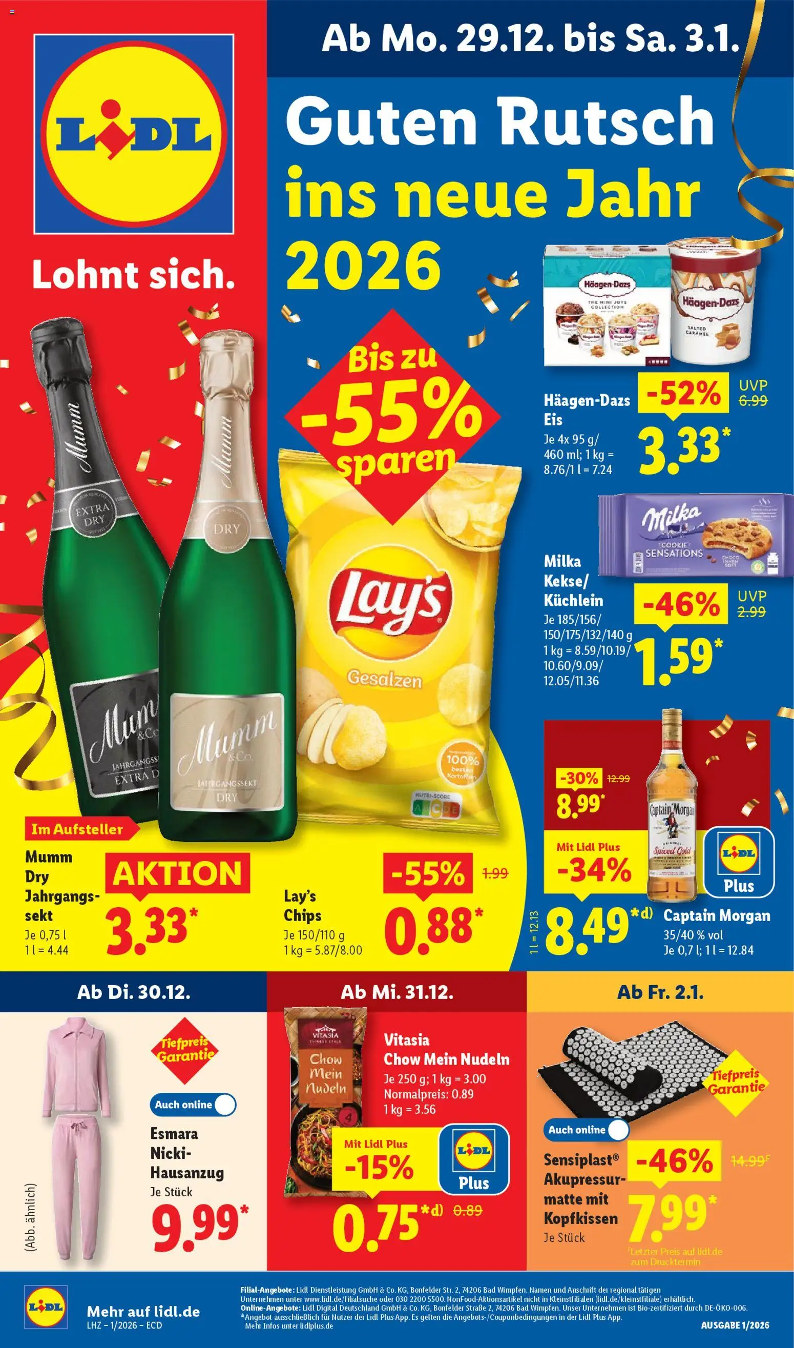 Vorschau von dem Prospekt des Geschäftes Lidl, gültig ab dem 29.12.2025