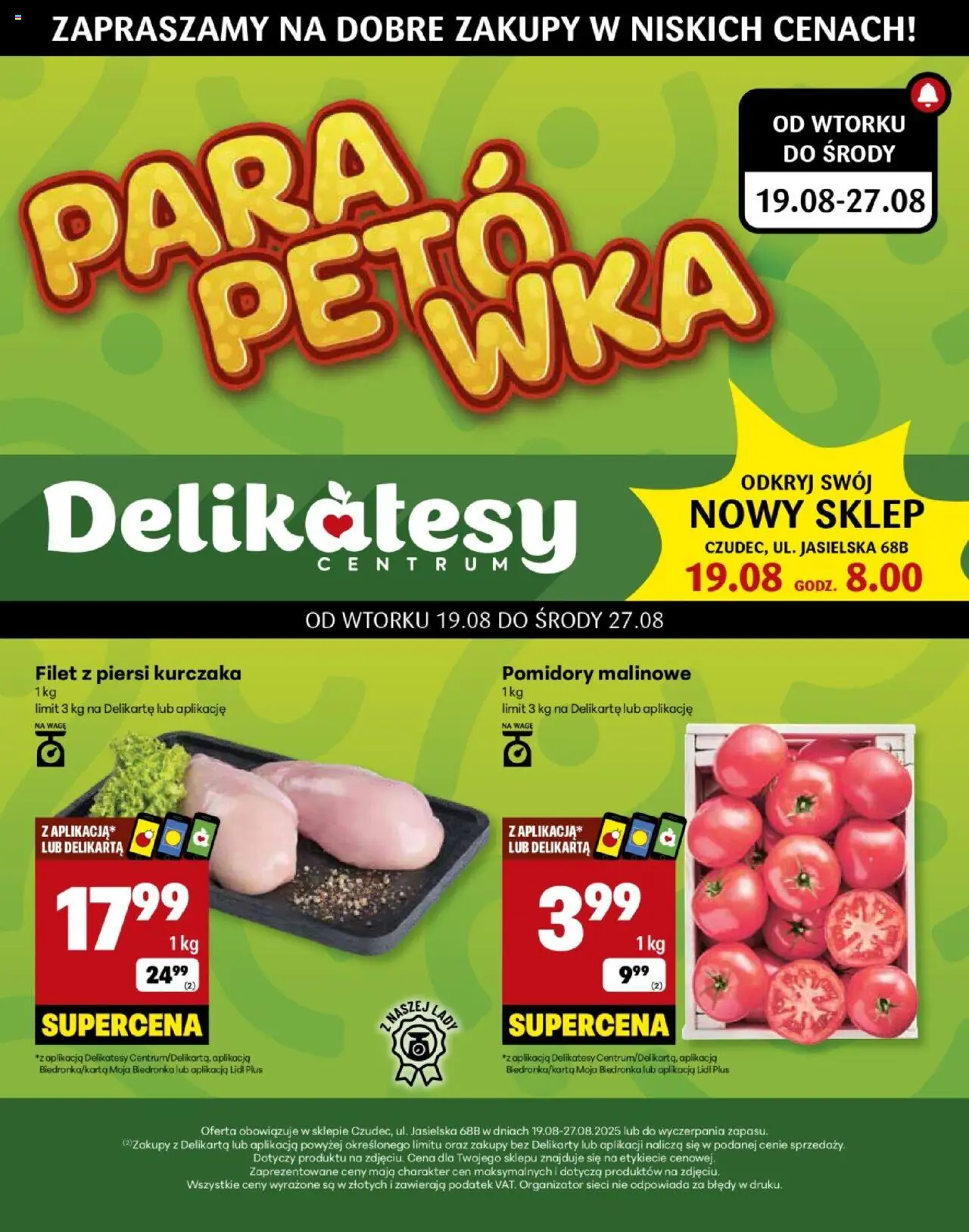 Delikatesy Centrum gazetka 19.08.2025 - Nowa gazetka promocyjna - Numer strony 1
