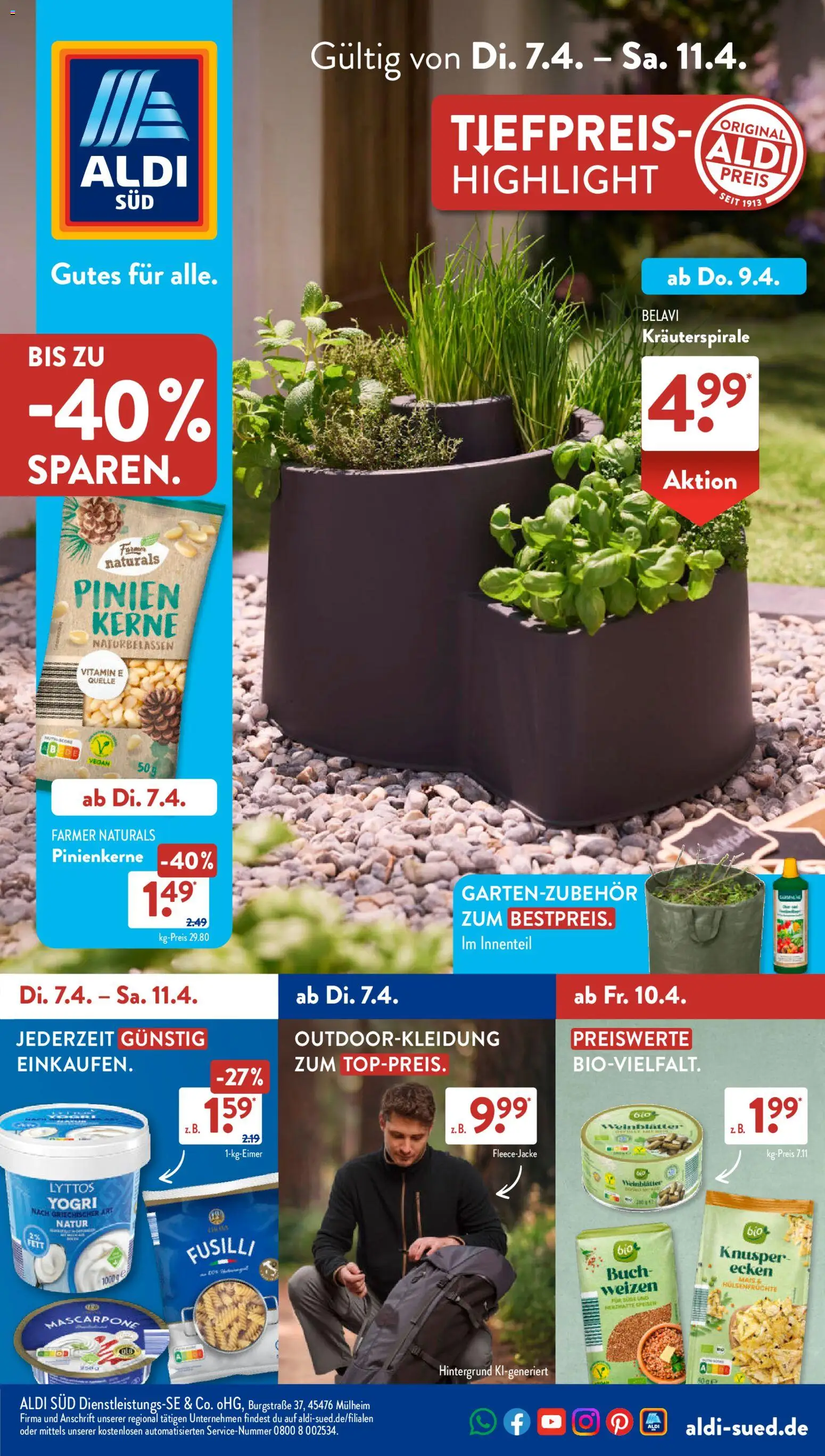Vorschau von dem Prospekt des Geschäftes Aldi Süd, gültig ab dem 07.04.2026 - Reis, Mais, Belavi