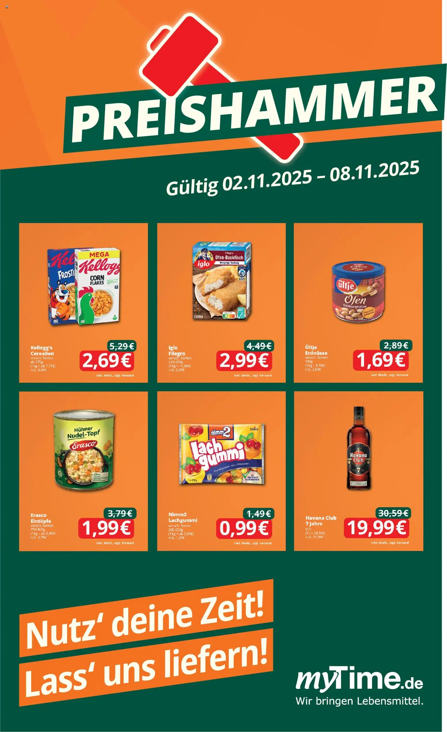 Vorschau von dem Prospekt des Geschäftes Famila Nordwest, gültig ab dem 02.11.2025 - Havana club, Ofen, Kellogg's, Erdnüsse, Iglo, Erasco, Fruchtsaft