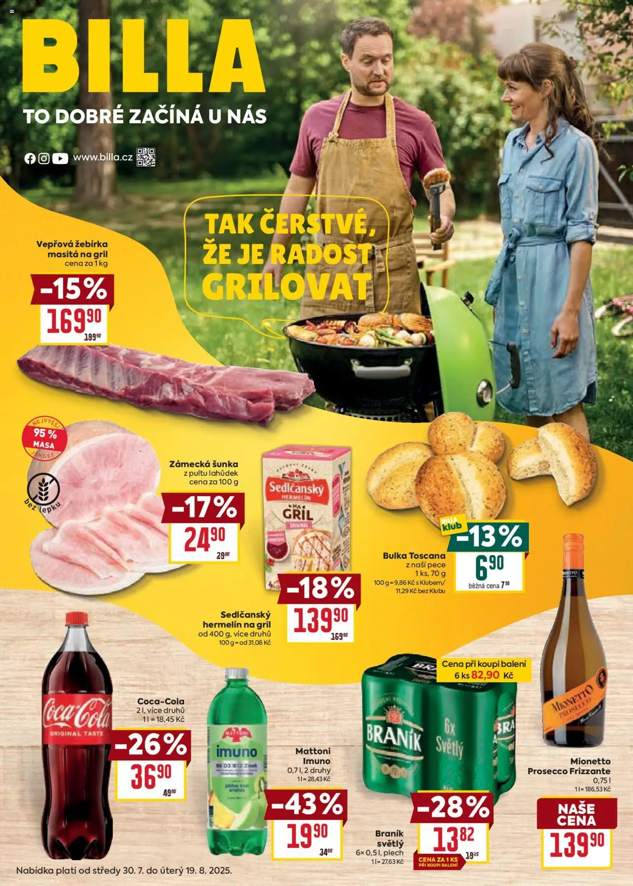  BILLA leták již od 30.07.2025 » Akční "Leták - Léto plné grilování"