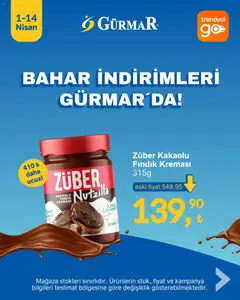 Gürmar Gürmar Katalog 01.04.2026 - Broşürünün önizlemesi