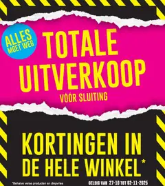 Voorbeeld van Liquidatie van winkel Cora geldig vanaf 27/10/2025