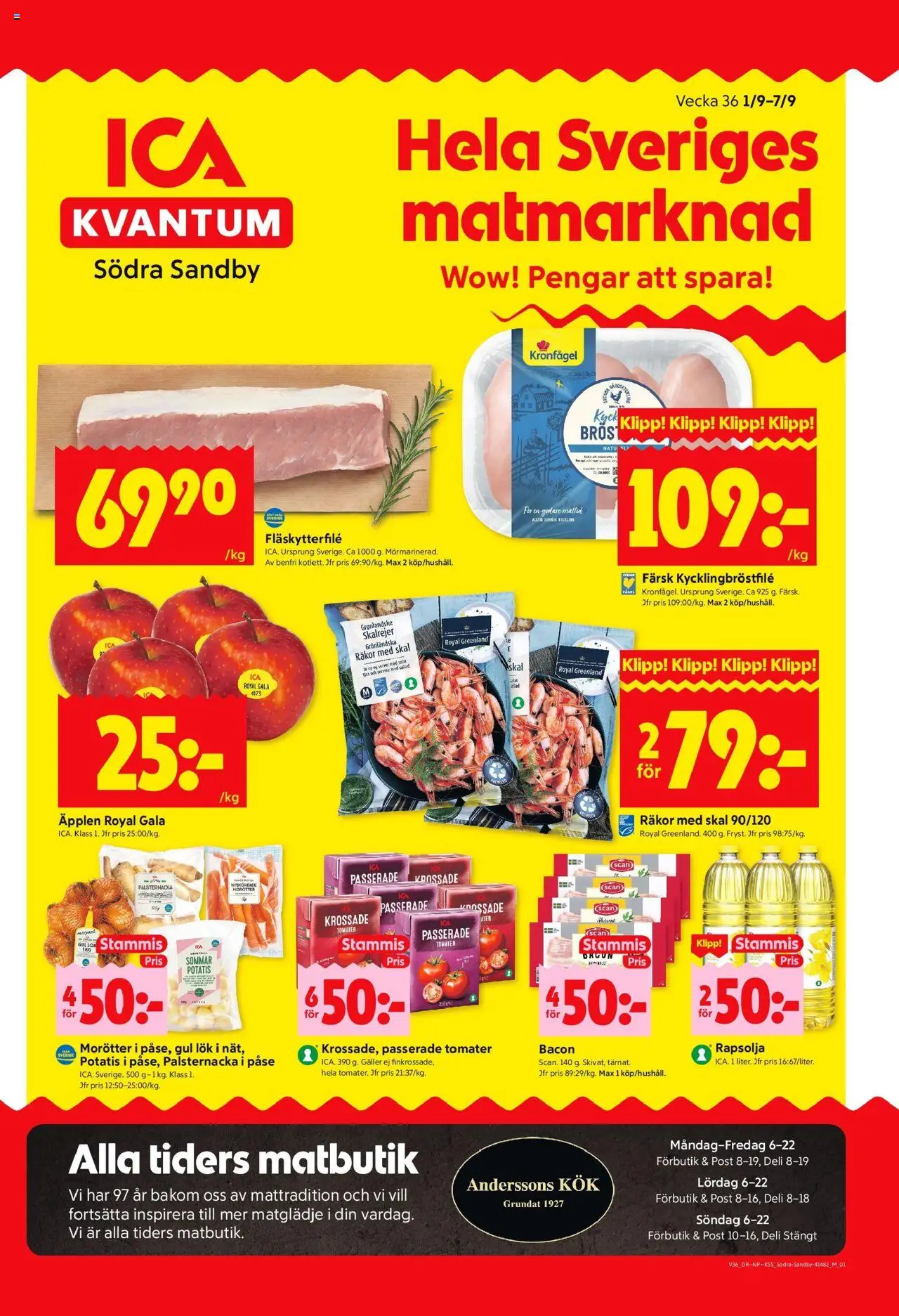 Södra Sandby är giltig 01/09 2025 > Veckans Erbjudanden gäller från 01/09/2025 till 07/09/2025 sidnummer 1