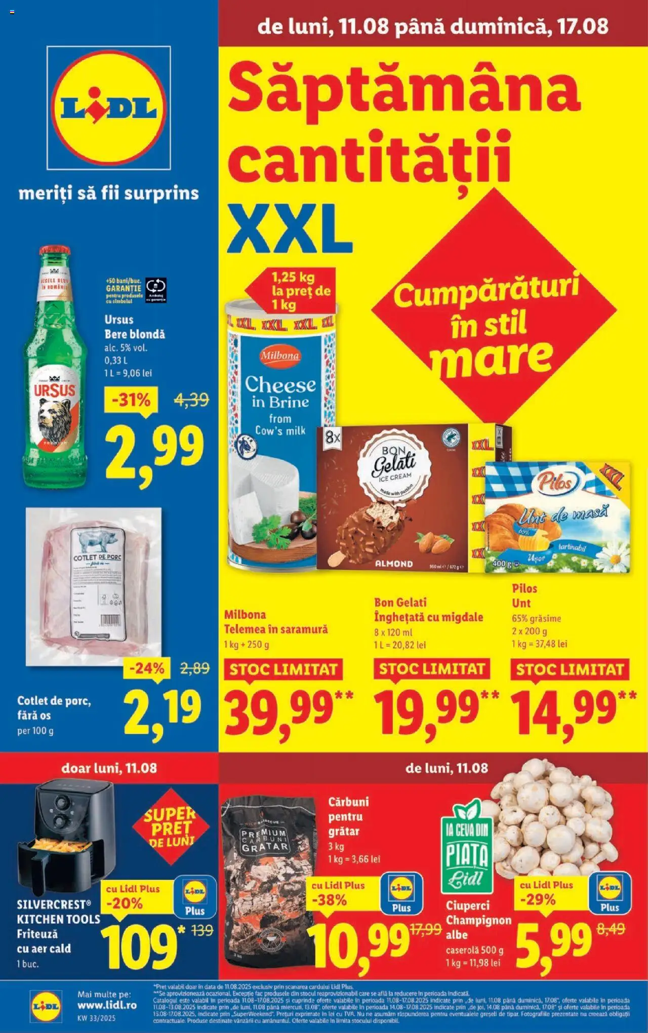 Catalog Lidl online de la 11.08.2025 - Oferta produse - Pagină 1 - Friteuza cu aer cald, Bere, Migdale, Plus, Ursus, Premium, Friteuză, Pilos