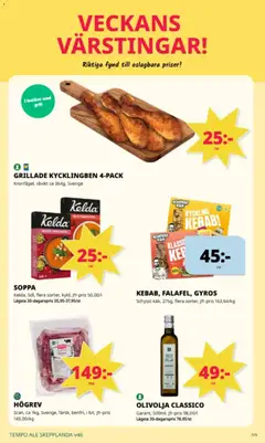 Förhandsgranska reklamblad Aktuella reklamblad Tempo från butik Tempo gäller från 10/11/2025 | Sida : 5