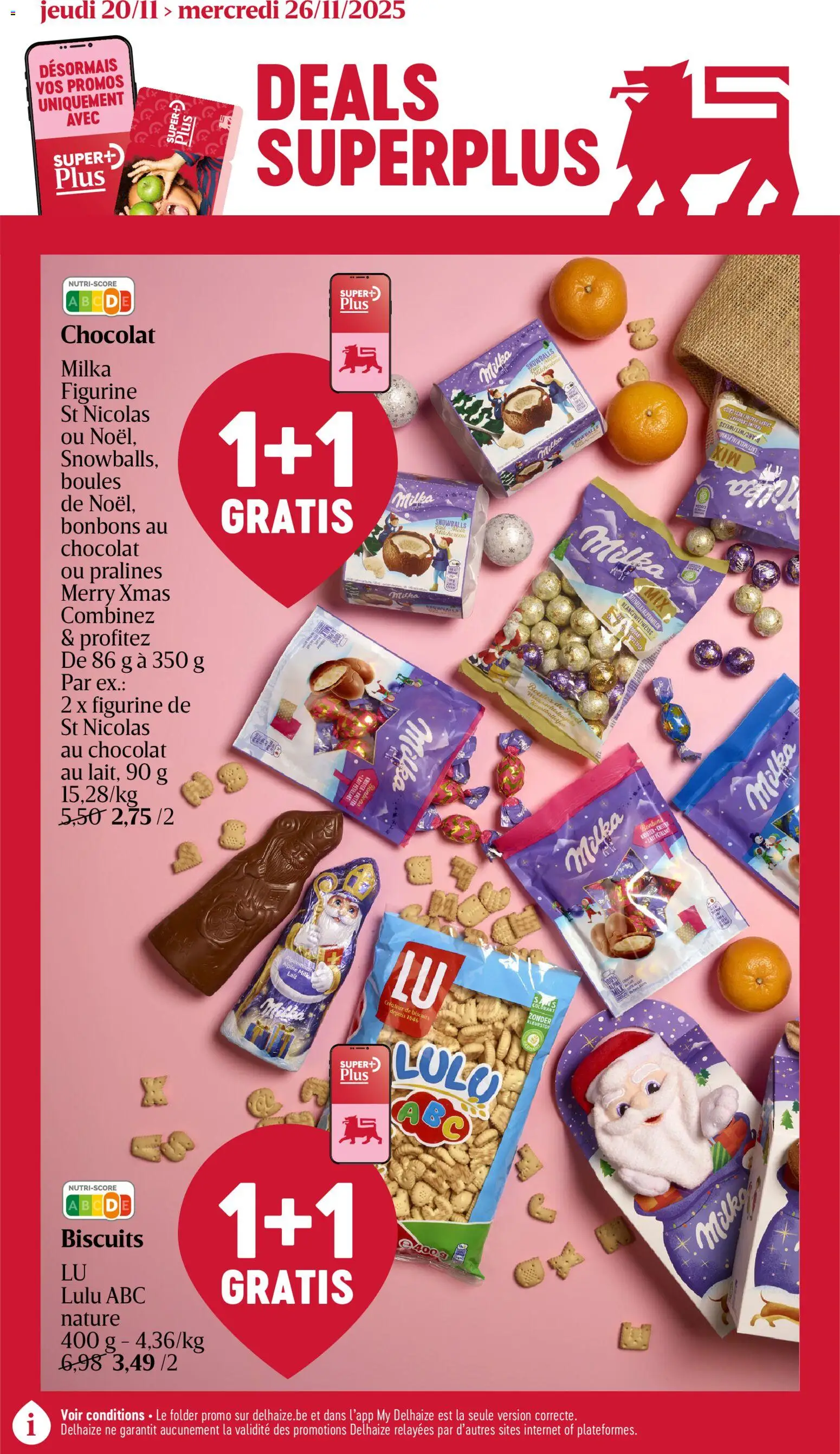 Voorbeeld van Folder de la semaine 47 van winkel Delhaize geldig vanaf 20/11/2025