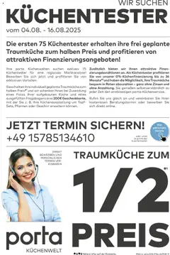 Vorschau von dem Prospekt des Geschäftes Porta!, gültig ab dem 04.08.2025