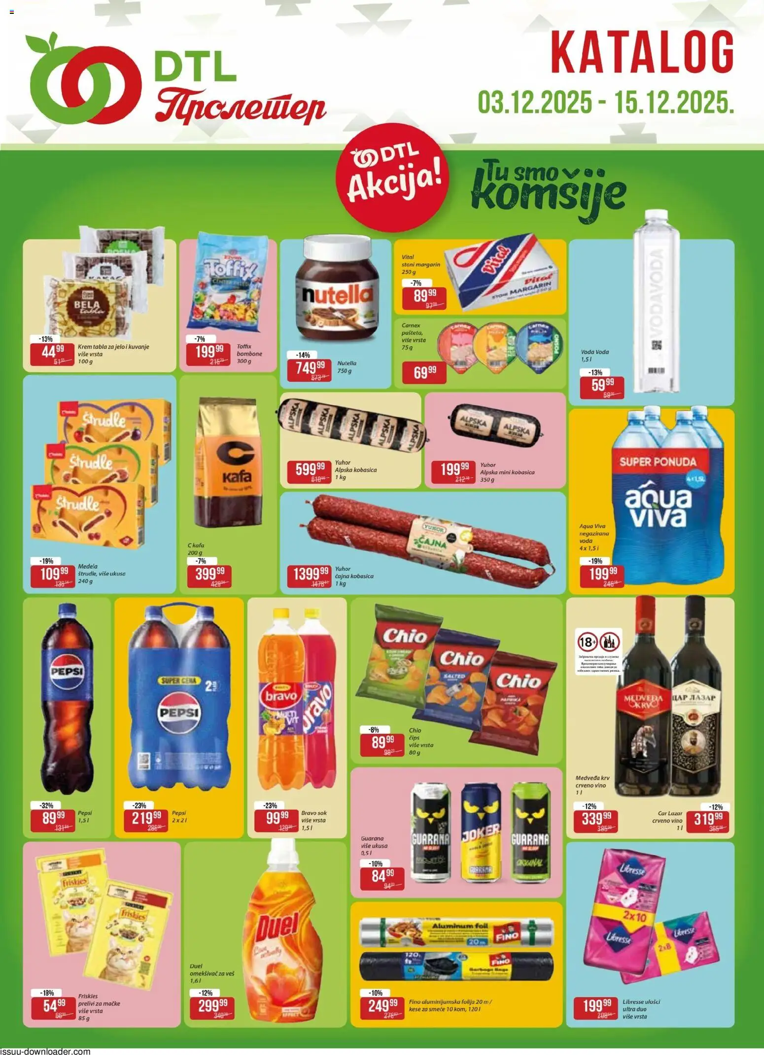 Pregled Metalac Proleter kataloga - važi od 03.12.2025