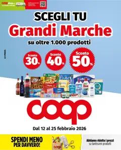 Anteprima dell'opuscolo Volantino Grandi marche - Brescia dal negozio COOP valido da 12/02/2026