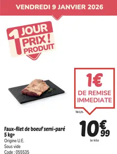 Prévisualisation de PROMO faux-filet UA du magasin Promocash formulaire valide 09/01/2026