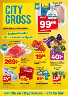 Förhandsgranska reklamblad Aktuella reklamblad City Gross från butik City Gross gäller från 25/08/2025