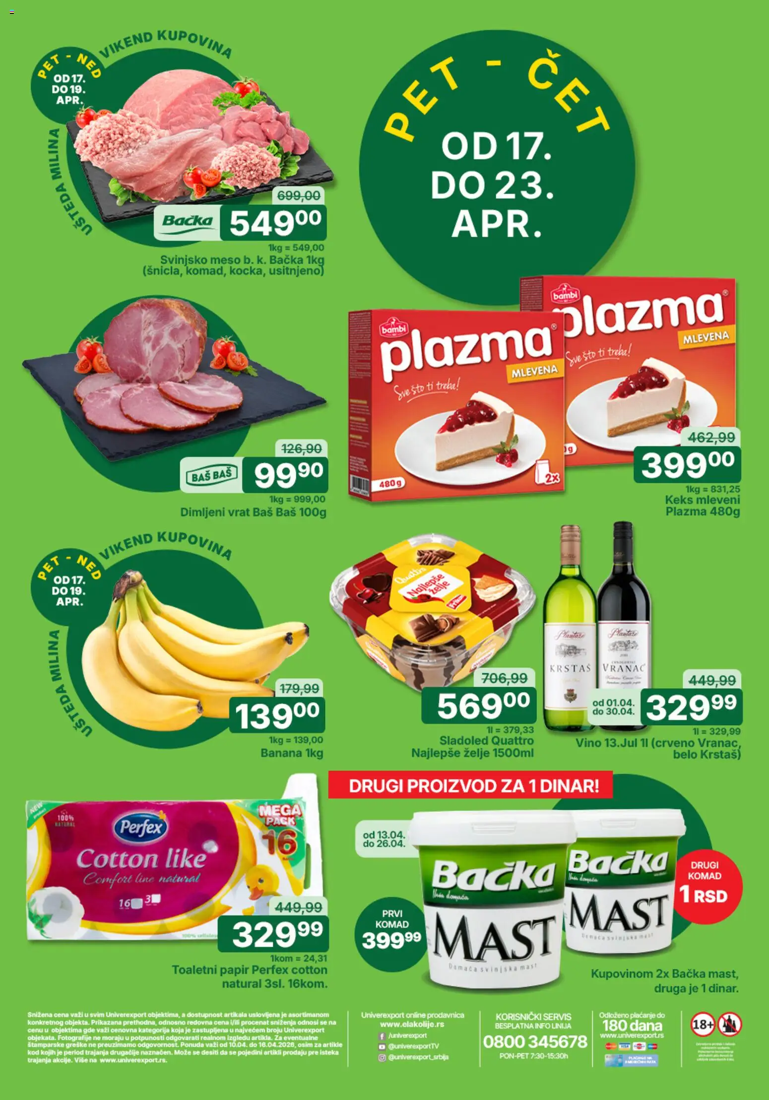 Pregled Univerexport kataloga - važi od 17.04.2026