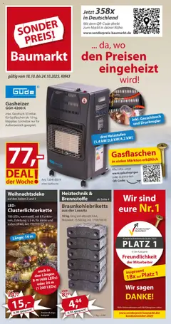 Vorschau von dem Prospekt des Geschäftes Sonderpreis Baumarkt, gültig ab dem 18.10.2025